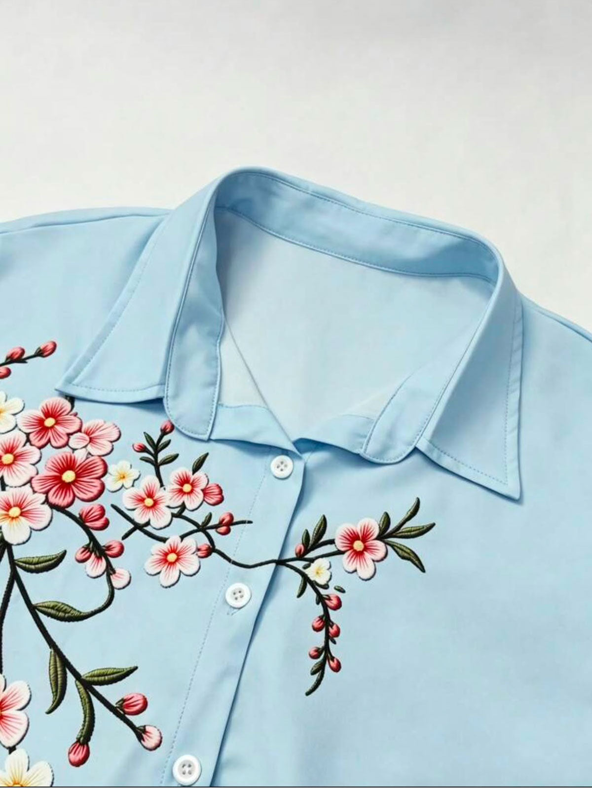 Embroidered Floral Shirt – DS03