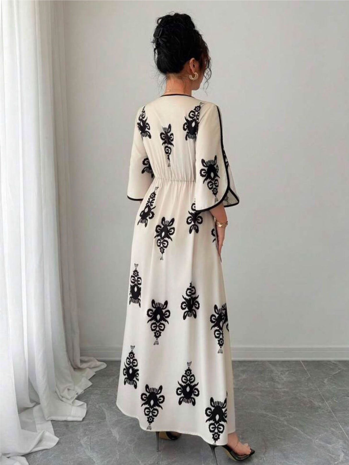 Black & White Long Frock – DS07
