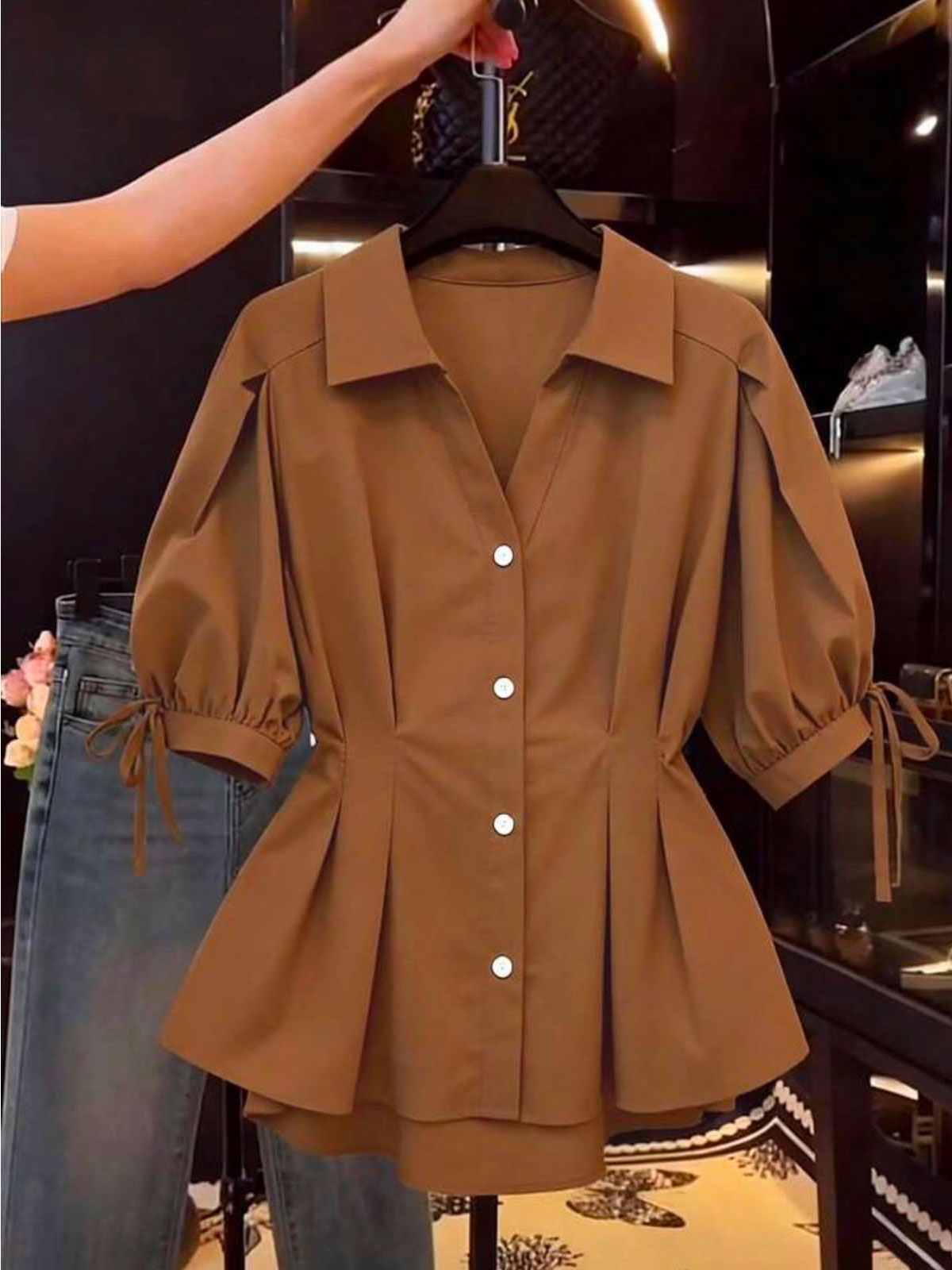 Brown Short Frock – DS10
