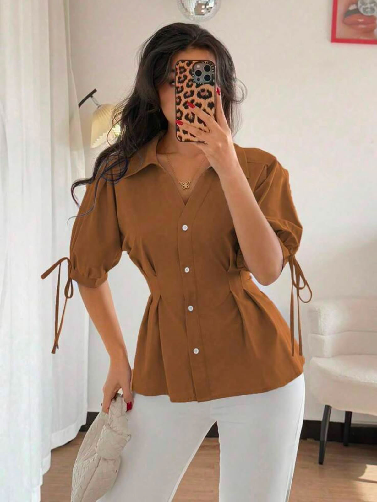Brown Short Frock – DS10
